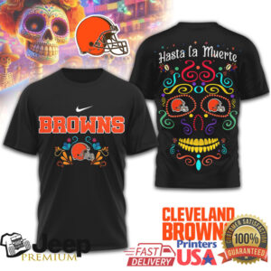 Cleveland Browns Mexican Sugar Skull “Hasta La Muerte” Football Fan Shirt