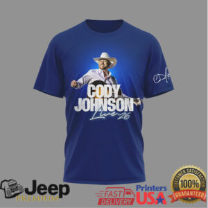 Cody Johnson Live 2024 Tour Dates Blue Country Music T Shirt