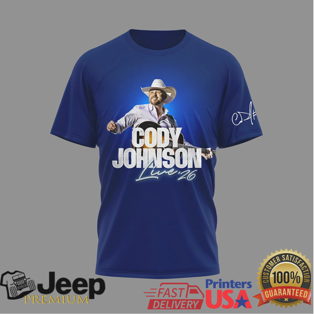 Cody Johnson Live 2024 Tour Dates Blue Country Music T Shirt Cody Johnson Live 2024 Tour Dates Blue Country Music T Shirt