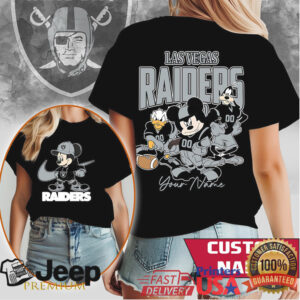 Custom Las Vegas Raiders Mickey Mouse Disney NFL Football T Shirt
