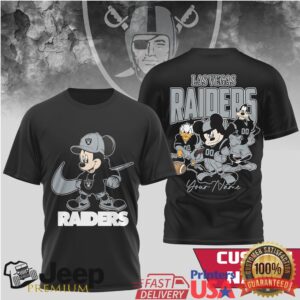 Custom Las Vegas Raiders Mickey Mouse Disney NFL Football T Shirt