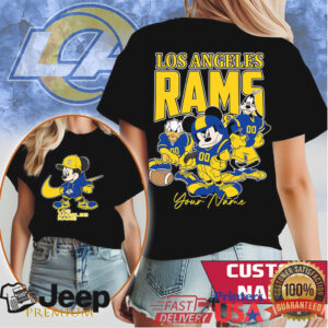Custom Los Angeles Rams Mickey Mouse & Friends NFL Fan T Shirt
