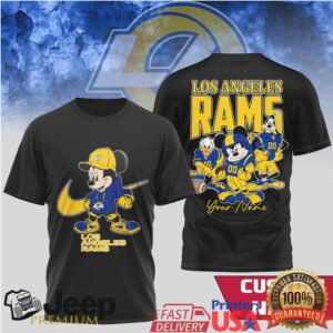 Custom Los Angeles Rams Mickey Mouse & Friends NFL Fan T Shirt