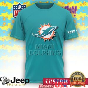 Custom Miami Dolphins Scooby Doo & Shaggy NFL Fan Teal T Shirt