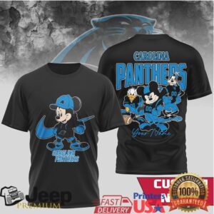 Custom Name Disney Mickey Mouse Carolina Panthers NFL Fan Shirt Custom Name Disney Mickey Mouse Carolina Panthers NFL Fan Shirt