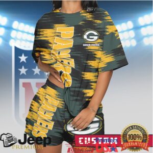 Custom Name Green Bay Packers NFL Green & Gold Sporty Summer Outfit Custom Name Green Bay Packers NFL Green & Gold Sporty Summer Outfit