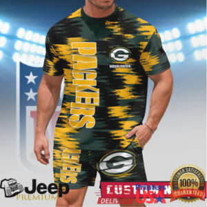 Custom Name Green Bay Packers NFL Green & Gold Sporty Summer Outfit