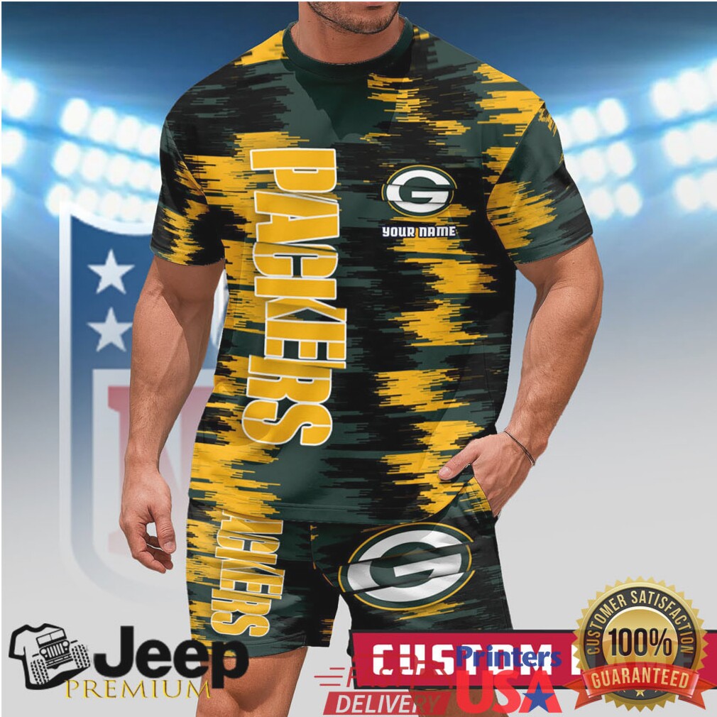 Custom Name Green Bay Packers NFL Green & Gold Sporty Summer Outfit Custom Name Green Bay Packers NFL Green & Gold Sporty Summer Outfit