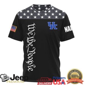 Custom Name Kentucky Wildcats Mascot We The People Patriotic USA Flag T Shirt
