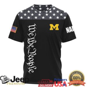 Custom Name Michigan Wolverines Mascot We The People Patriotic American T Shirt