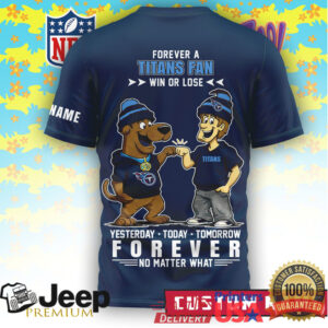Custom Name Tennessee Titans x Scooby Doo Forever Fan T Shirt Custom Name Tennessee Titans x Scooby Doo Forever Fan T Shirt