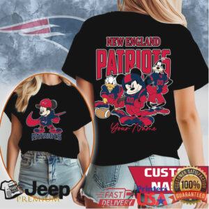 Custom New England Patriots Mickey Mouse Disney NFL T Shirt