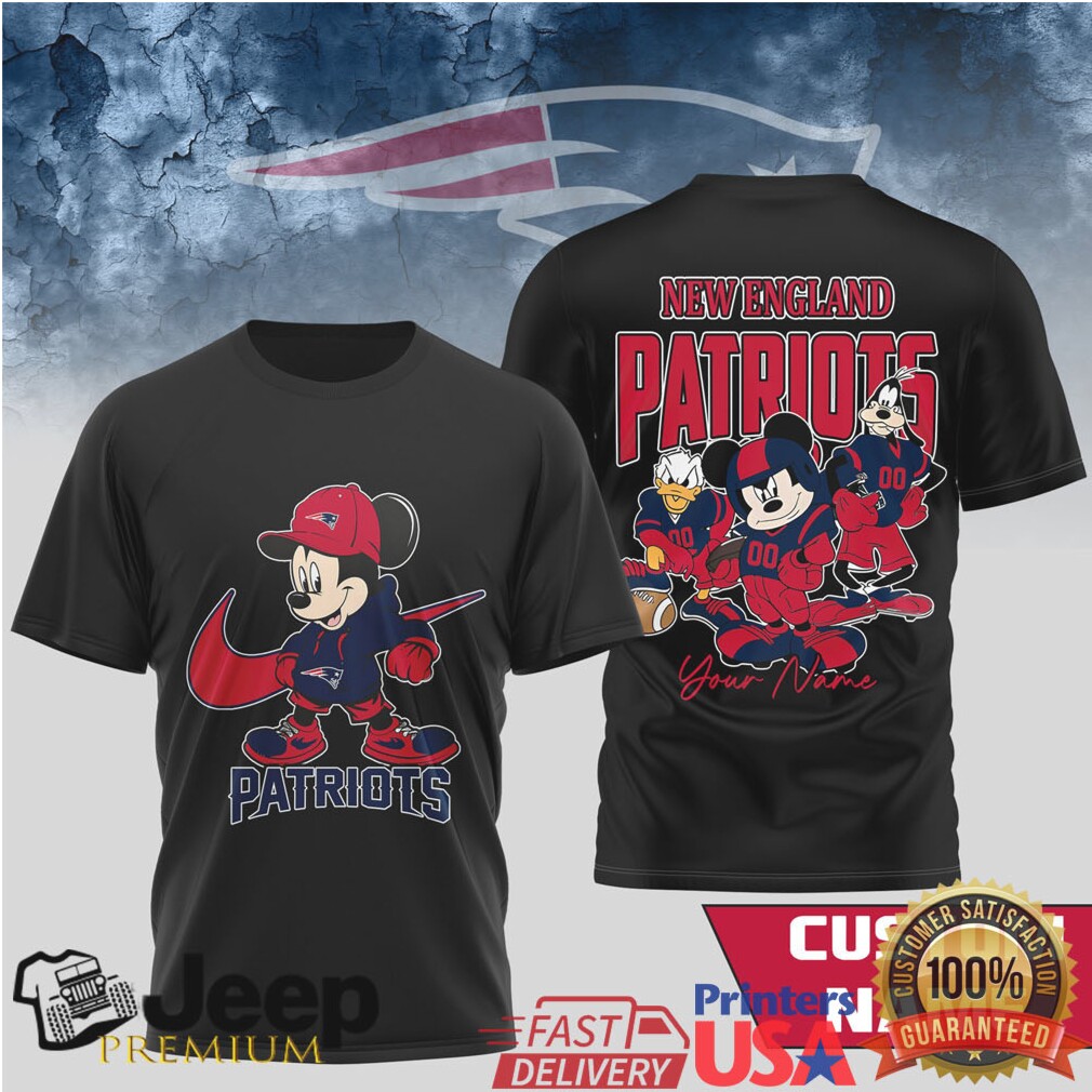 Custom New England Patriots Mickey Mouse Disney NFL T Shirt Custom New England Patriots Mickey Mouse Disney NFL T Shirt