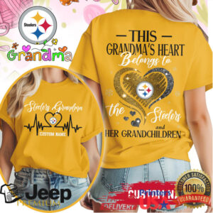 Custom Pittsburgh ST Shirtlers Grandma Heart T Shirt This Grandma’s Heart Belongs To Custom Pittsburgh ST Shirtlers Grandma Heart T Shirt This Grandma’s Heart Belongs To