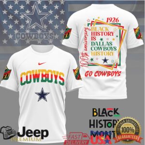 Dallas Cowboys Black History Month 100th Anniversary NFL T Shirt Dallas Cowboys Black History Month 100th Anniversary NFL T Shirt