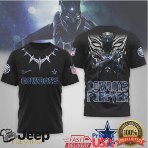 Dallas Cowboys Forever Black Panther Wakanda Fan T Shirt Dallas Cowboys Forever Black Panther Wakanda Fan T Shirt