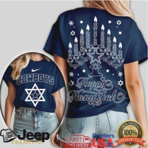 Dallas Cowboys Happy Hanukkah Women’s Star of David T Shirt Dallas Cowboys Happy Hanukkah Women’s Star of David T Shirt