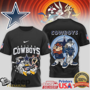 Dallas Cowboys Looney Tunes Bugs Bunny & Taz Mashup NFL T Shirt Dallas Cowboys Looney Tunes Bugs Bunny & Taz Mashup NFL T Shirt