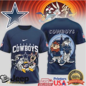 Dallas Cowboys Looney Tunes Bugs Bunny & Taz Mashup NFL T Shirt