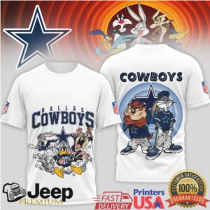 Dallas Cowboys Looney Tunes Bugs Bunny & Taz Mashup NFL T Shirt