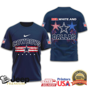 Dallas Cowboys NFL Independence Day Star & Stripes Patriotic T Shirt
