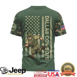 Dallas Cowboys Salute to Service T Shirt American Flag Camo Soldier Graphic Dallas Cowboys Salute to Service T Shirt American Flag Camo Soldier Graphic