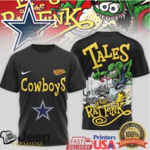 Dallas Cowboys Tales of the Rat Fink Retro Cartoon NFL Graphic T Shirt Dallas Cowboys Tales of the Rat Fink Retro Cartoon NFL Graphic T Shirt