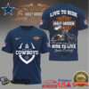 Dallas Cowboys x Harley Davidson Taz Flaming Moto T Shirt Dallas Cowboys x Harley Davidson Taz Flaming Moto T Shirt
