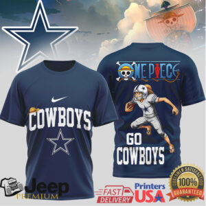 Dallas Cowboys x One Piece Luffy Anime Football T Shirt Dallas Cowboys x One Piece Luffy Anime Football T Shirt