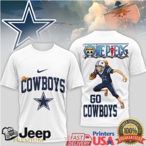 Dallas Cowboys x One Piece Luffy Anime Football T Shirt