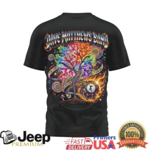 Dave Matthews Band Fire Dancer Rainbow Tree Graphic T Shirt