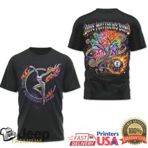 Dave Matthews Band Fire Dancer Rainbow Tree Graphic T Shirt