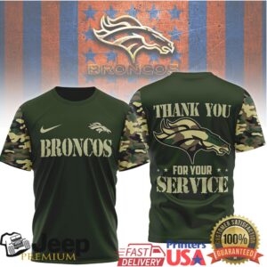 Denver Broncos Military Appreciation T Shirt Camo Sleeve Edition Denver Broncos Military Appreciation T Shirt Camo Sleeve Edition