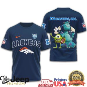 Denver Broncos Monsters Inc Mike & Sulley NFL Football T Shirt Denver Broncos Monsters Inc Mike & Sulley NFL Football T Shirt