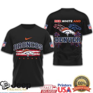 Denver Broncos NFL Patriotic 4th of July American Heritage T Shirt