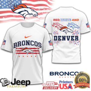 Denver Broncos NFL Patriotic 4th of July American Heritage T Shirt