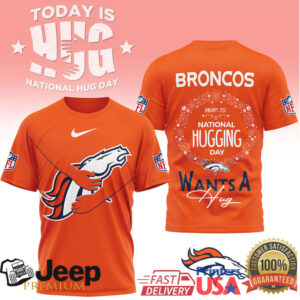 Denver Broncos National Hugging Day “Wants A Hug” T Shirt Denver Broncos National Hugging Day “Wants A Hug” T Shirt