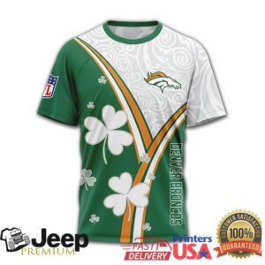 Denver Broncos Saint Patrick’s Day Personalized Lucky Shamrock Football Fan Shirt Denver Broncos Saint Patrick’s Day Personalized Lucky Shamrock Football Fan Shirt