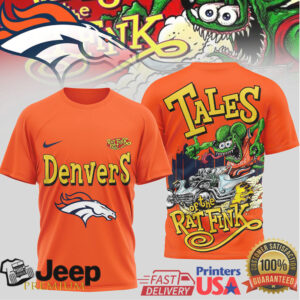Denver Broncos Tales of the Rat Fink Custom Car Culture T Shirt