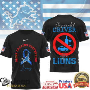 Detroit Lions Drunk Driving Prevention Awareness Designated Driver T Shirt Detroit Lions Drunk Driving Prevention Awareness Designated Driver T Shirt
