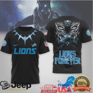 Detroit Lions Forever Black Panther Wakanda Style Fan T Shirt Detroit Lions Forever Black Panther Wakanda Style Fan T Shirt