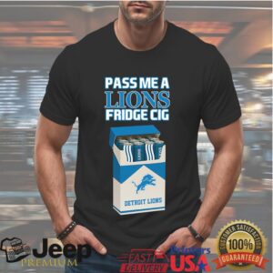 Detroit Lions Fridge Cig T Shirt Blue & Silver Parody Fan Apparel Detroit Lions Fridge Cig T Shirt Blue & Silver Parody Fan Apparel