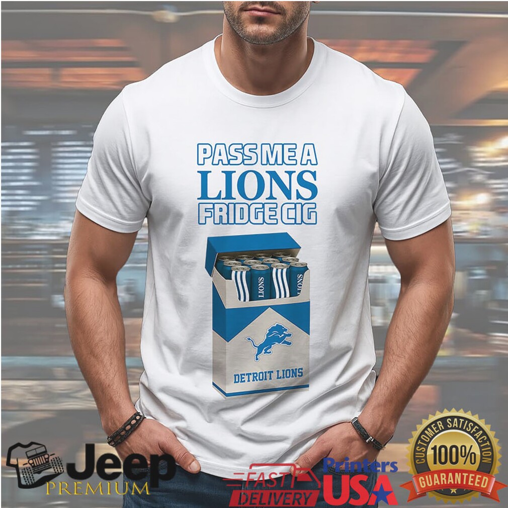 Detroit Lions Fridge Cig T Shirt Blue & Silver Parody Fan Apparel Detroit Lions Fridge Cig T Shirt Blue & Silver Parody Fan Apparel