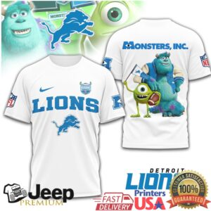 Detroit Lions Monsters Inc Mike & Sulley NFL Football T Shirt