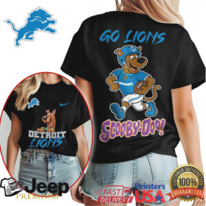 Detroit Lions Scooby Doo Football Fan T Shirt