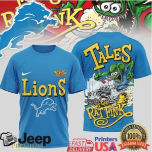 Detroit Lions Tales of the Rat Fink Monster Car Custom T Shirt Detroit Lions Tales of the Rat Fink Monster Car Custom T Shirt