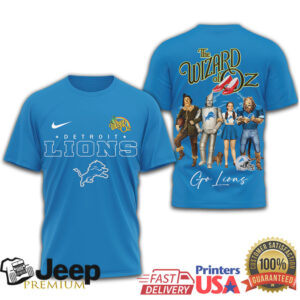 Detroit Lions x The Wizard of Oz Courageous Lion Mashup T Shirt Detroit Lions x The Wizard of Oz Courageous Lion Mashup T Shirt