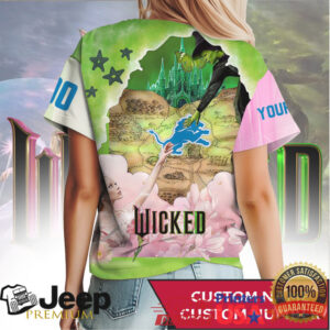 Detroit Lions x Wicked Defying Gravity Custom 3D All Over Print Shirt
