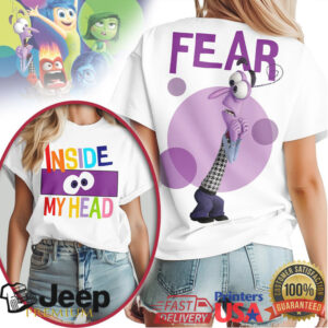 Disney Inside Out 2 “Inside My Head” Emotion Characters Graphic T Shirt Disney Inside Out 2 “Inside My Head” Emotion Characters Graphic T Shirt