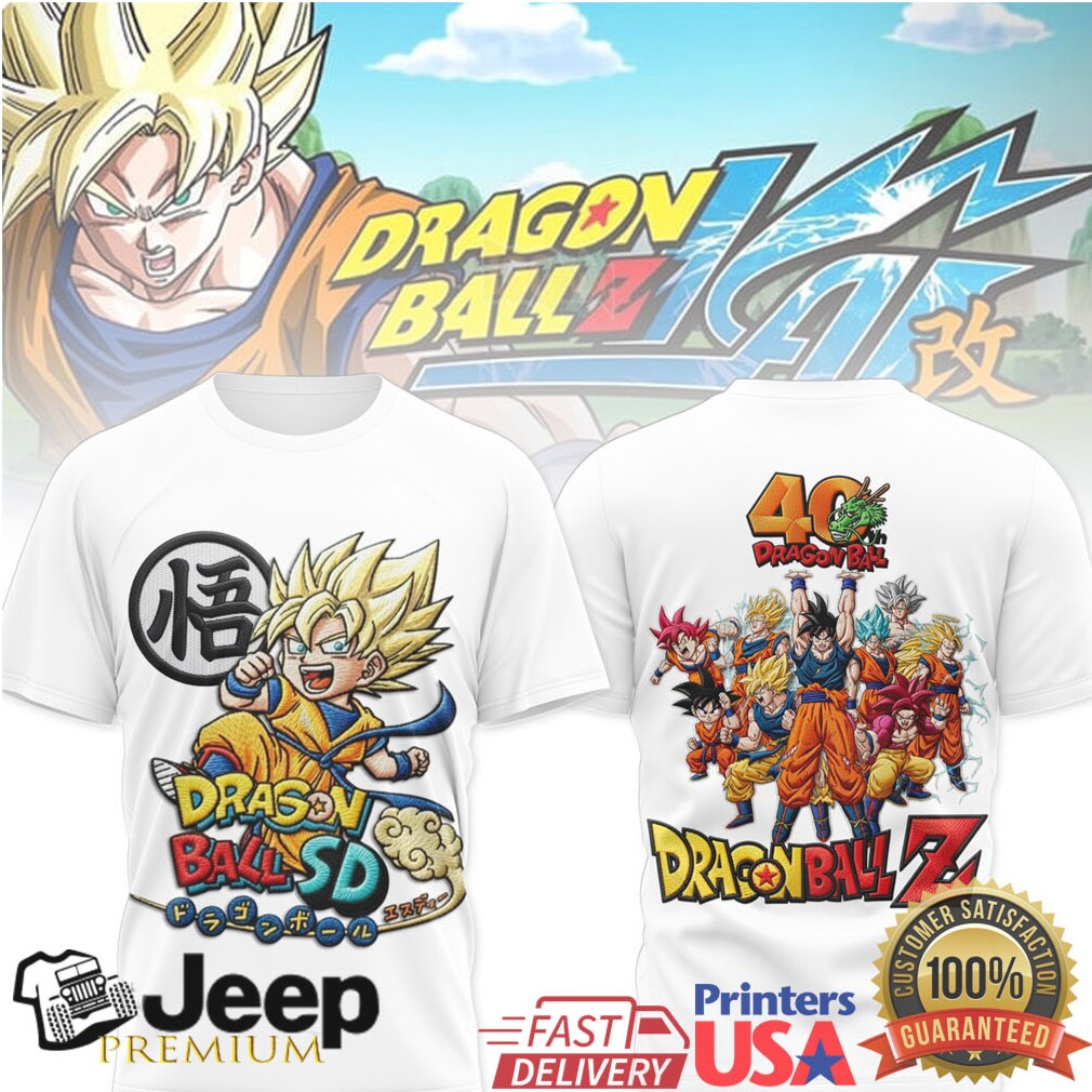 Dragon Ball Z 40th Anniversary Goku SD White Graphic T Shirt Dragon Ball Z 40th Anniversary Goku SD White Graphic T Shirt